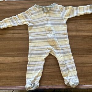 3 FOR $15 Newborn Burts Bees Baby Stripe Zip-Up Onesie